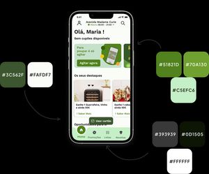 UI Kit showing color palette and design system
